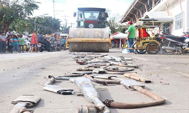 Mufflers seized, destroyed in Passi City