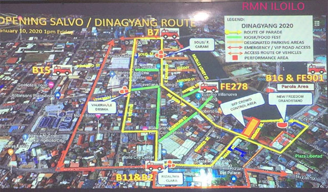 Several Iloilo City streets closed on Jan. 10 for Dinagyang 2020 opening salvo