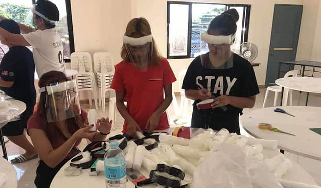 Students make face shields for Iloilo health workers