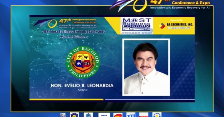 Bacolod City bags 2021 Most Business-Friendly LGU Award