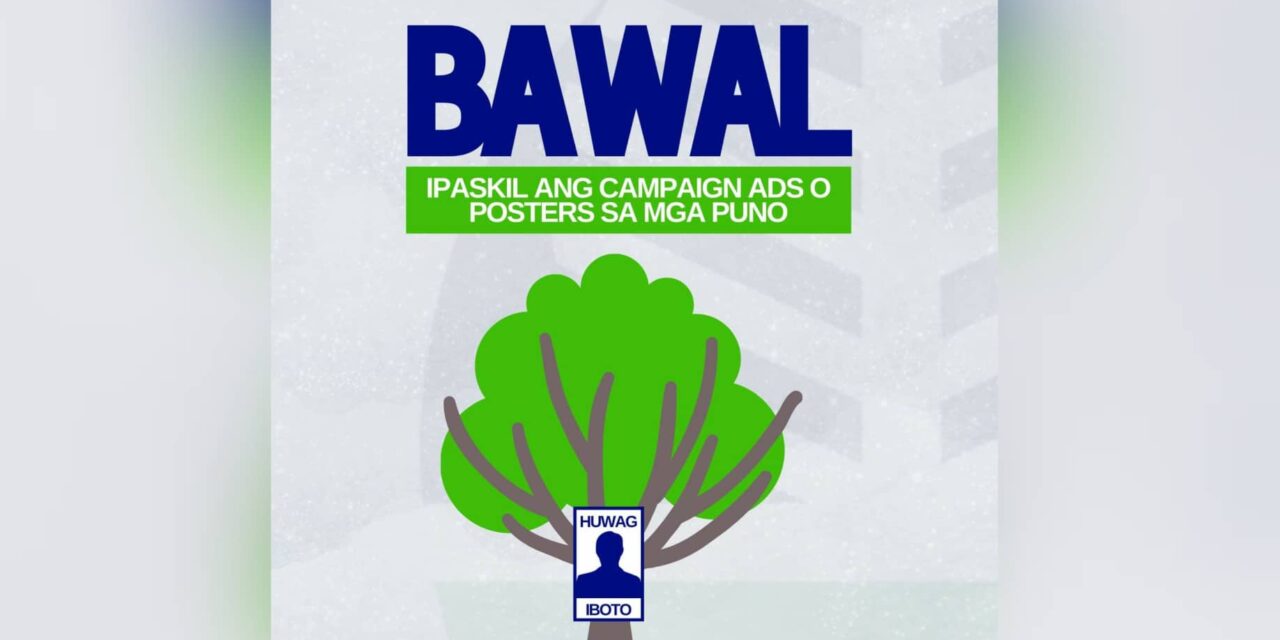 Candidates reminded to spare trees from campaign materials