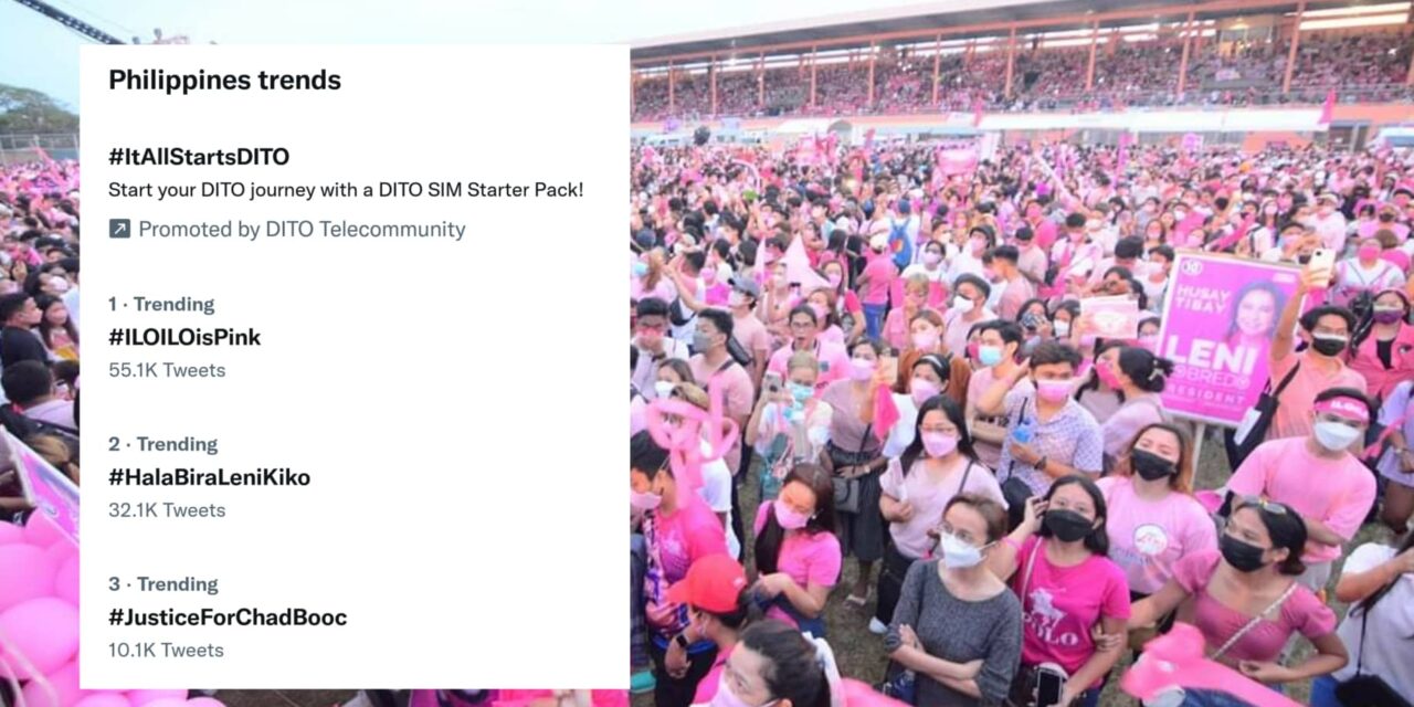 Leni’s campaign rally in Iloilo trends nationwide