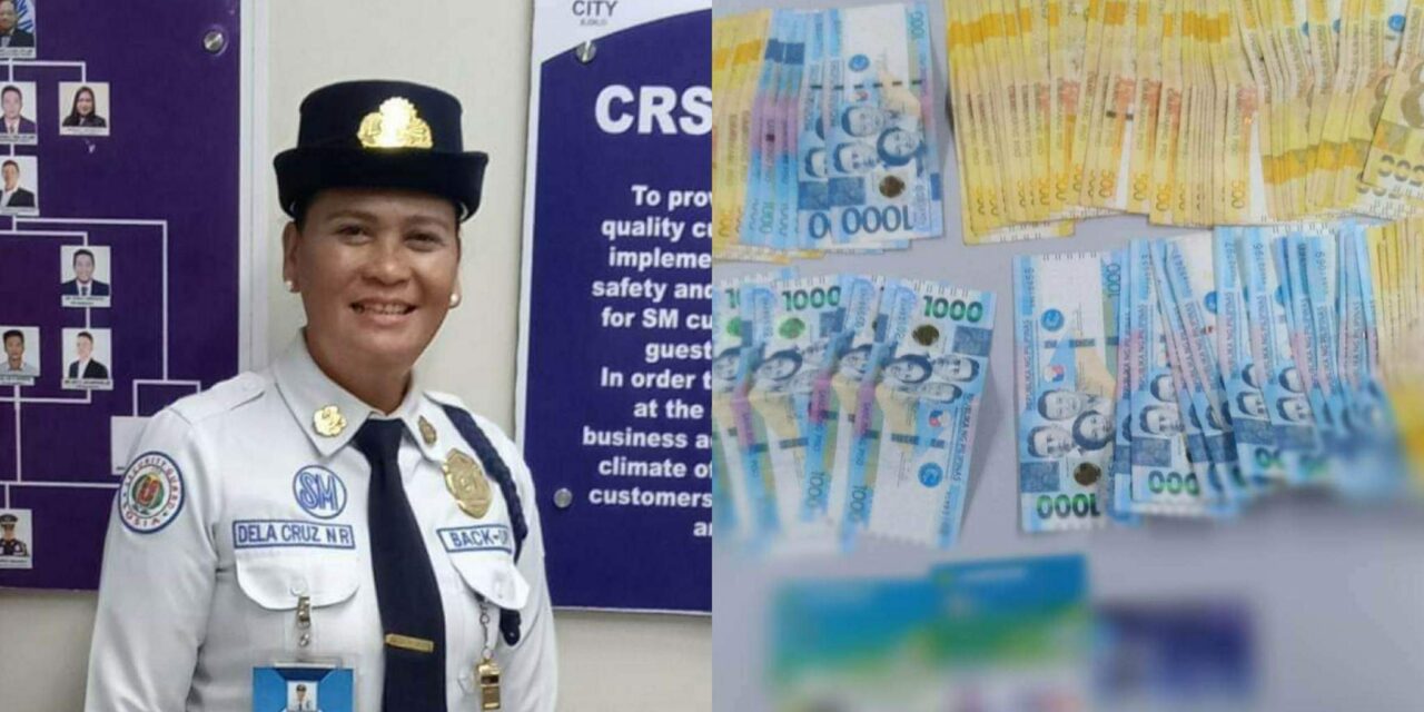 Honest lady guard in Iloilo returns bag containing cash