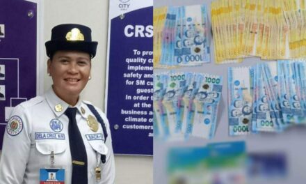 Honest lady guard in Iloilo returns bag containing cash