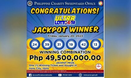 Iloilo City bettor wins P49.5-M lotto jackpot
