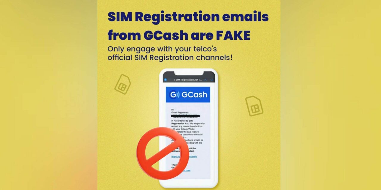 GCash issues warning anew vs fake SIM Card registration links