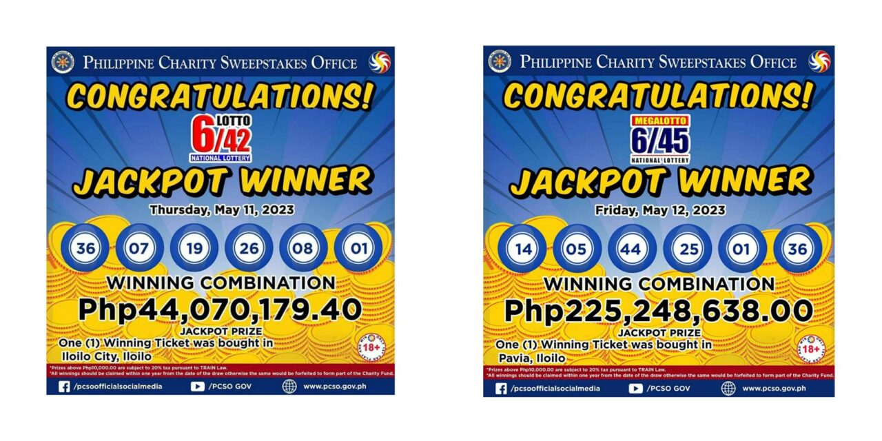 Iloilo City, Pavia bettors bag lotto jackpot prizes