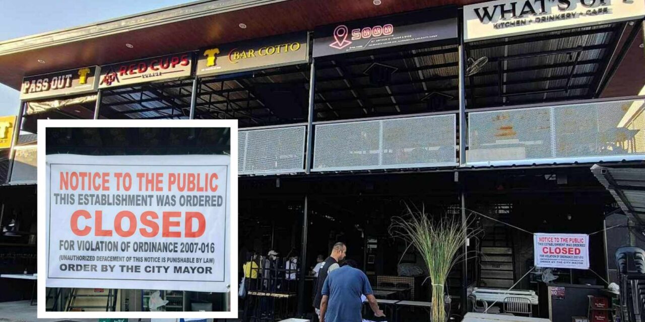 7 bars in Iloilo City ordered closed